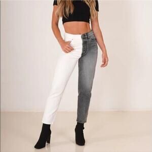 Revice Two-Tone Straight Leg Jeans Size 26
